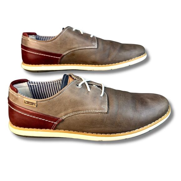 Pikolinos Jucar Men’s Leather Shoes EU 42 US 9 Gray Casual Oxford Comfort M4E - Picture 5 of 15
